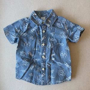 Carter Baby Boy Button Down Shirt 12M
